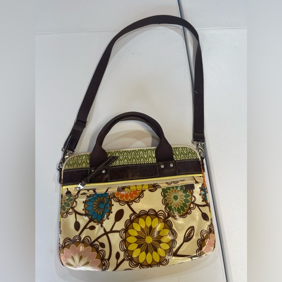 Fossil Handbag, Keyper Printed Computer Bag Bin 315 - Picture 1 of 10
